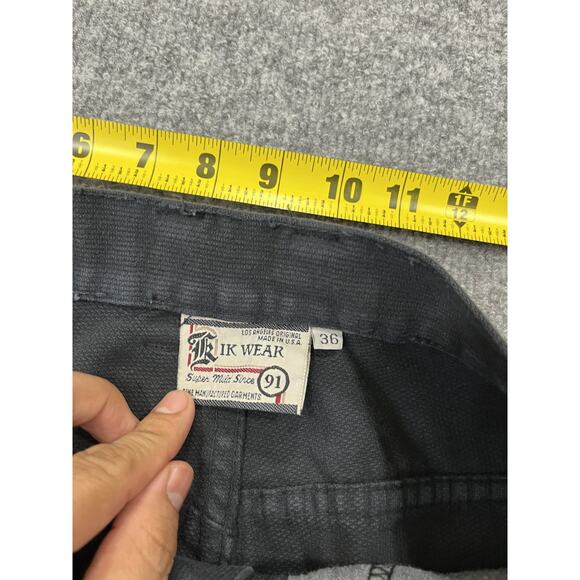 KIKWEAR 90s Denim Y2K Skater Baggy Wide Leg Jeans 34x33 Streetwear Raver Hip Hop - Picture 5 of 13